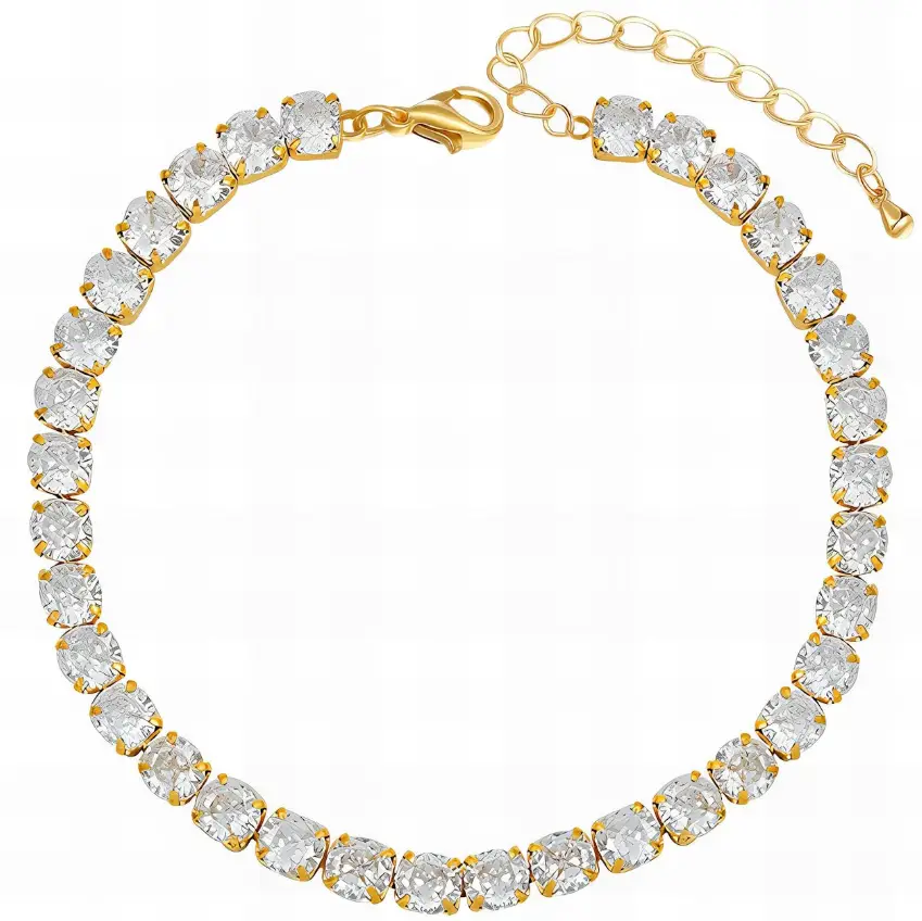 Gold Plated Luxe Tennis Bracelet – Sparkling Crystal Design