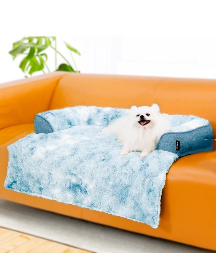 Pet Bed, Faux Fur Cover, Pet blunique Dog Sofa Bolster Mat