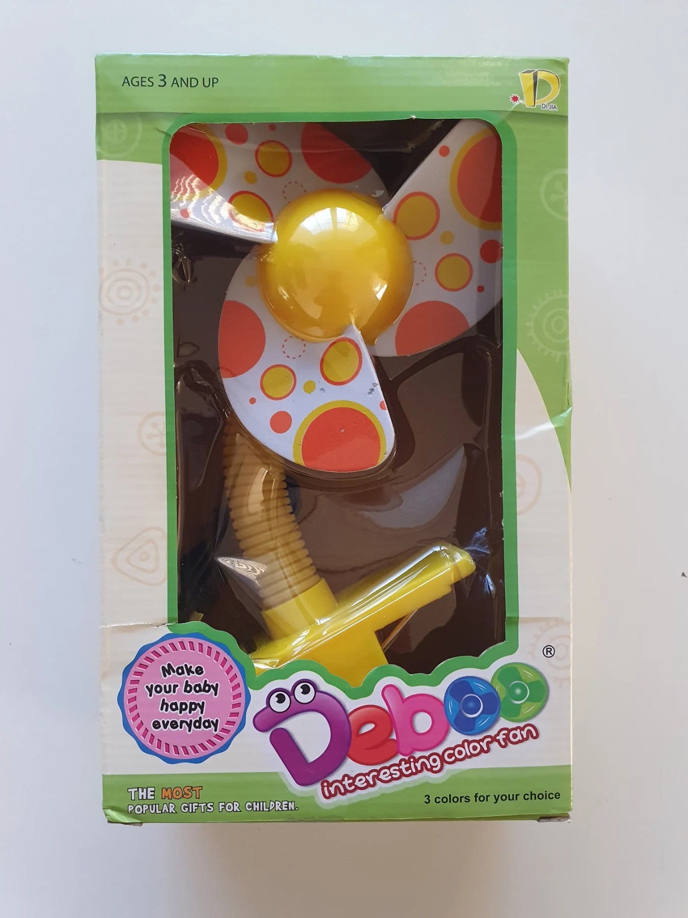 Baby Clip-on Mini Stroller Fan for Strollers Baby Cots Playpens yellow