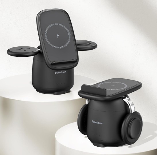 Wireless Charger for Samsung Galaxy 3 in 1 Charging Station Black
