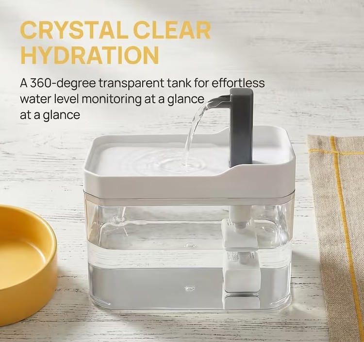 1.5L  Automatic Pet Water Fountain. Suitable for Cats/Dogs/Pets. USB Powered, No Batteries Required