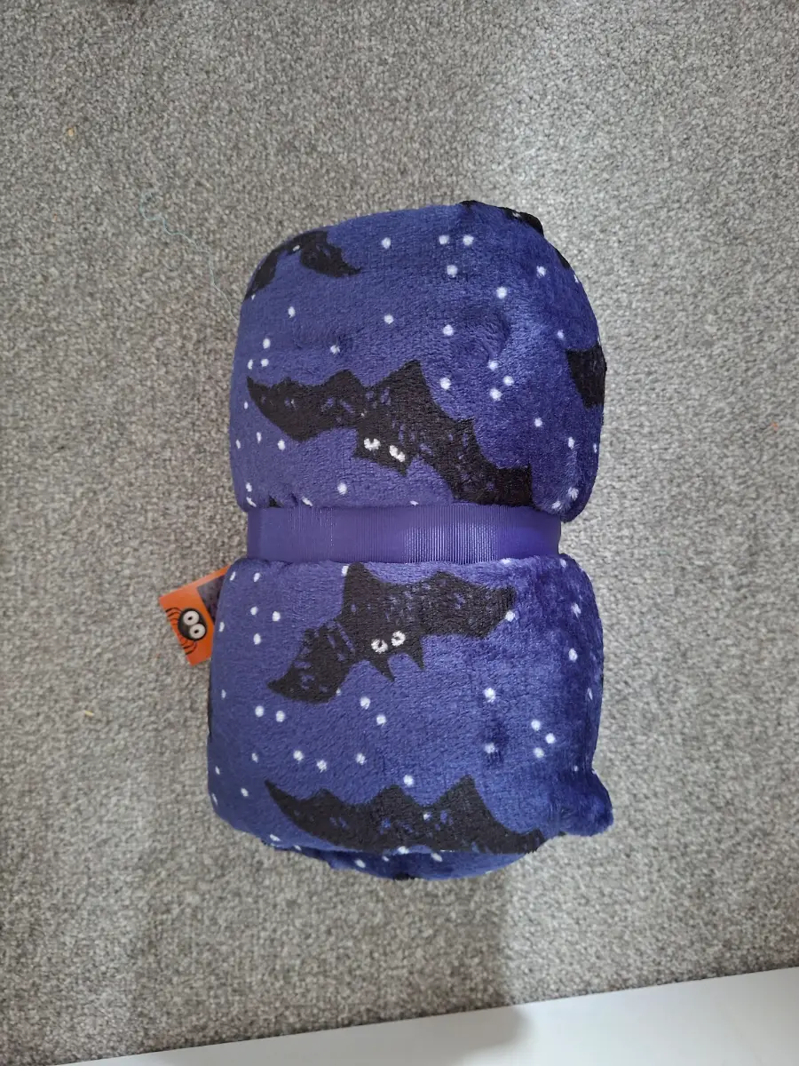 Halloween Bat fleece throw