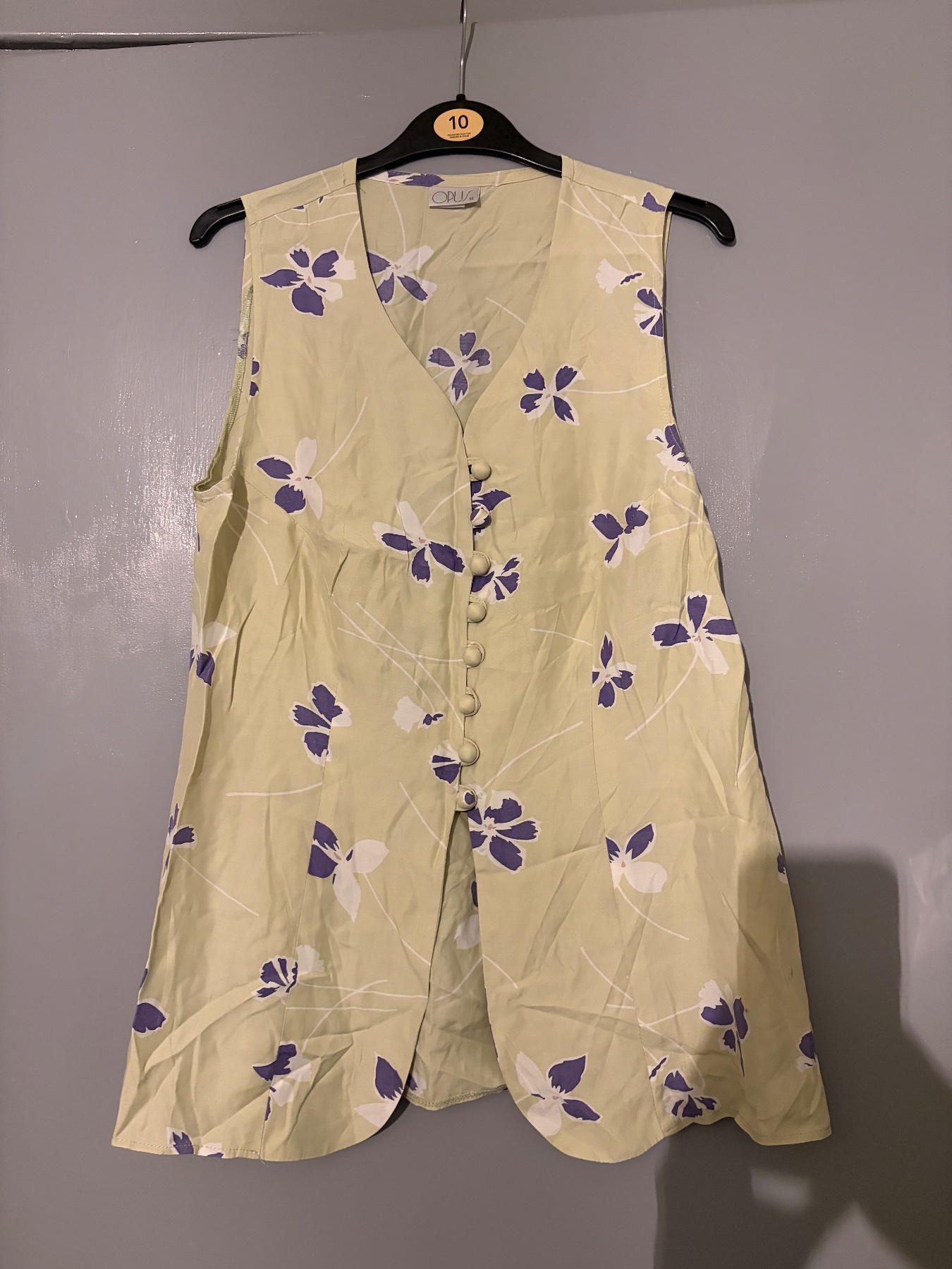 Opus Pale Green Button Up Top