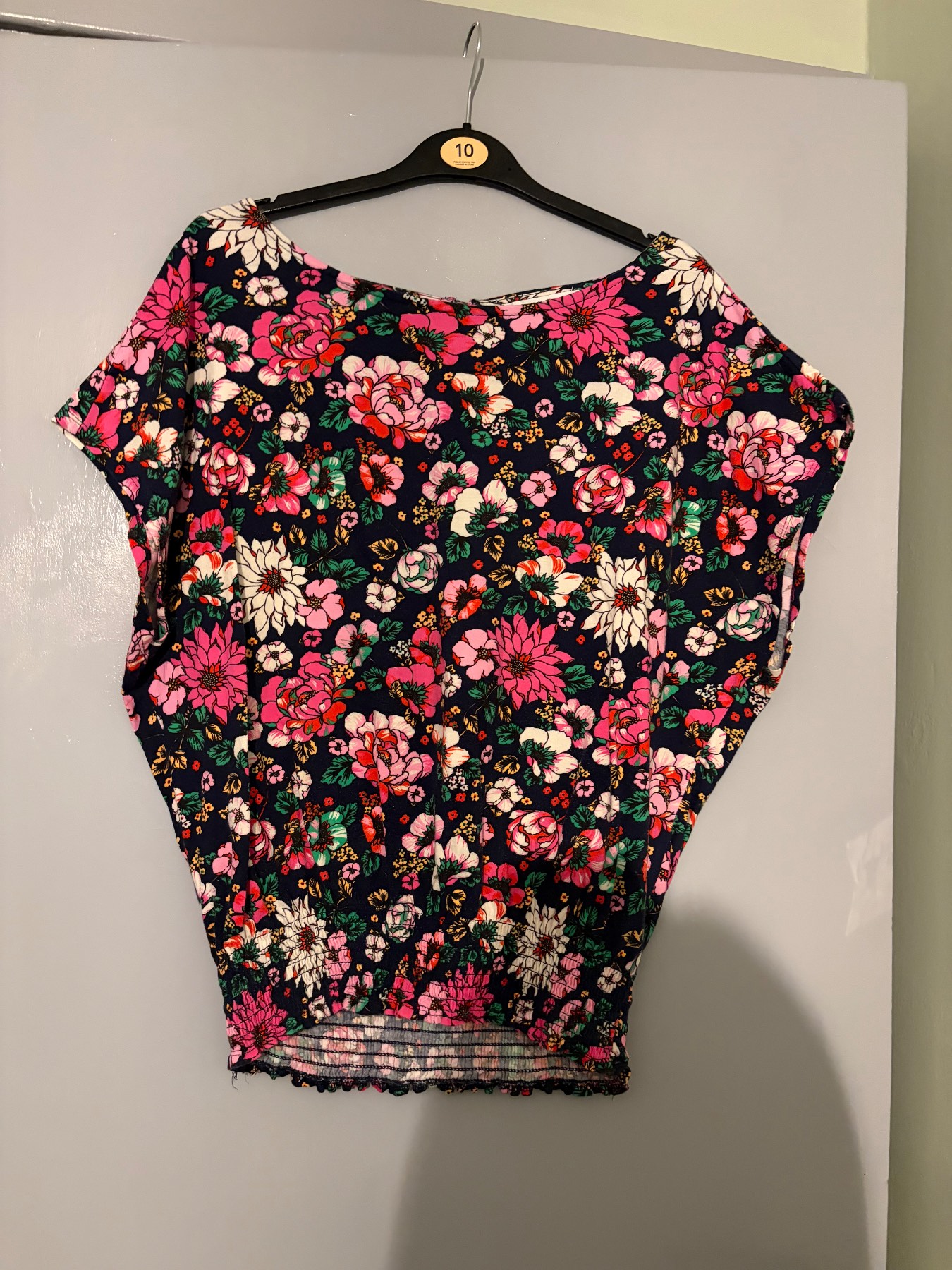 Next Flower Print Elasticated Waist Top