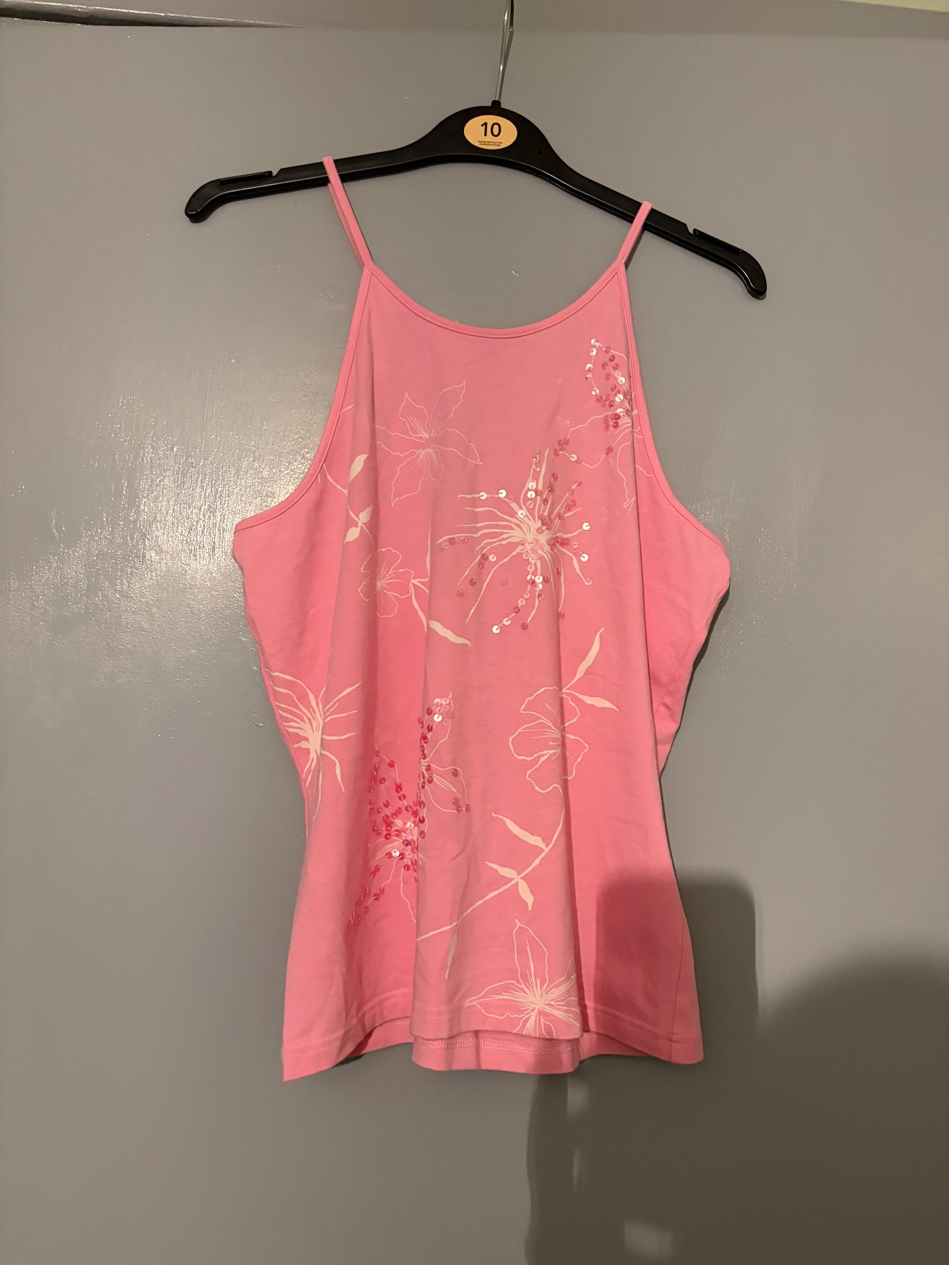 Warehouse Flower Embroidered Tieback Cami