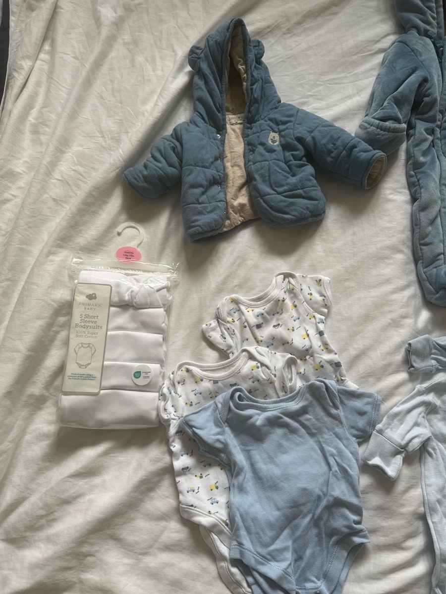 Bundle of Newborn / up to 1 month baby boy clothes