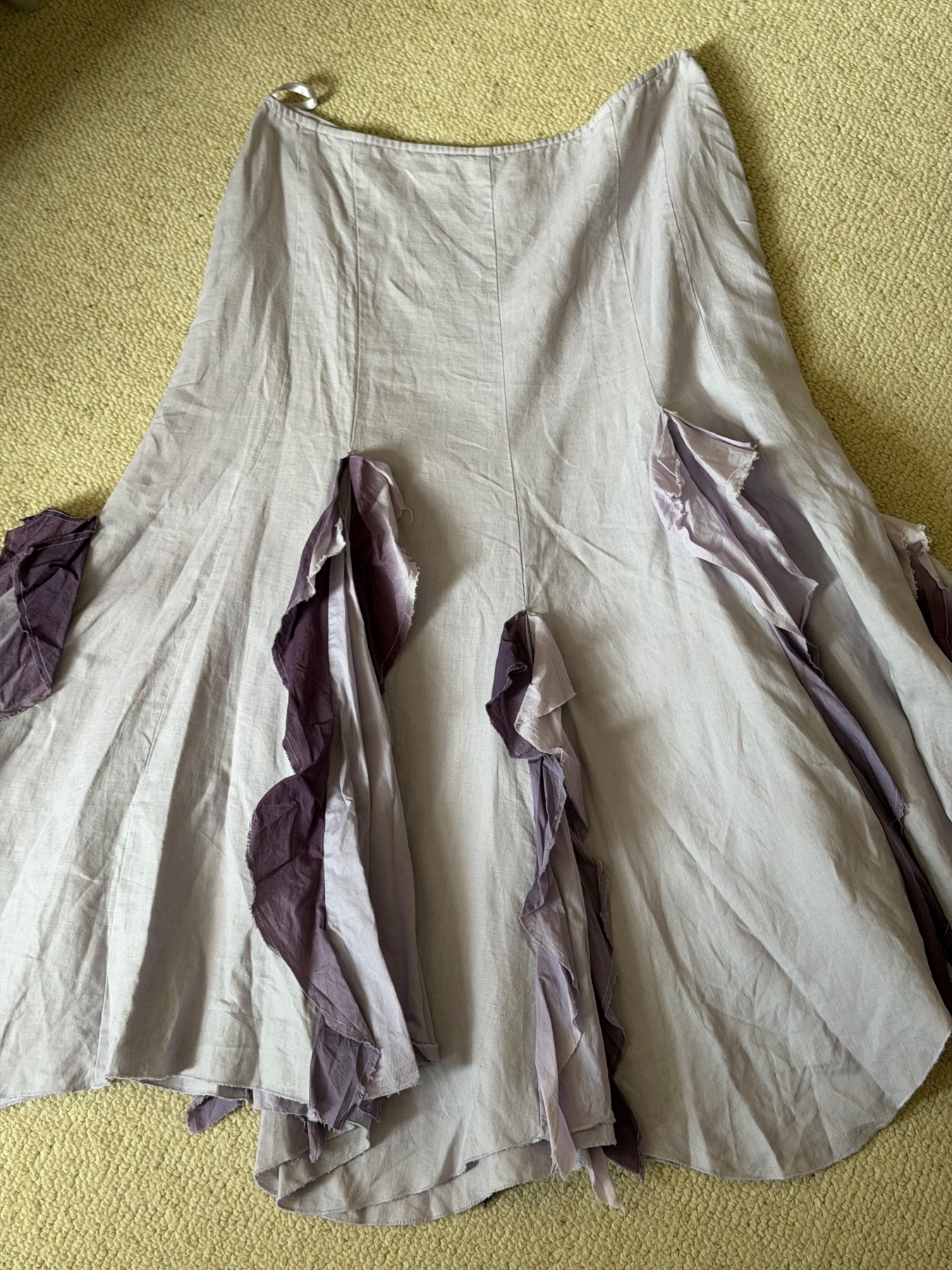 Per Una ruffle tie dye boho maxi skirt