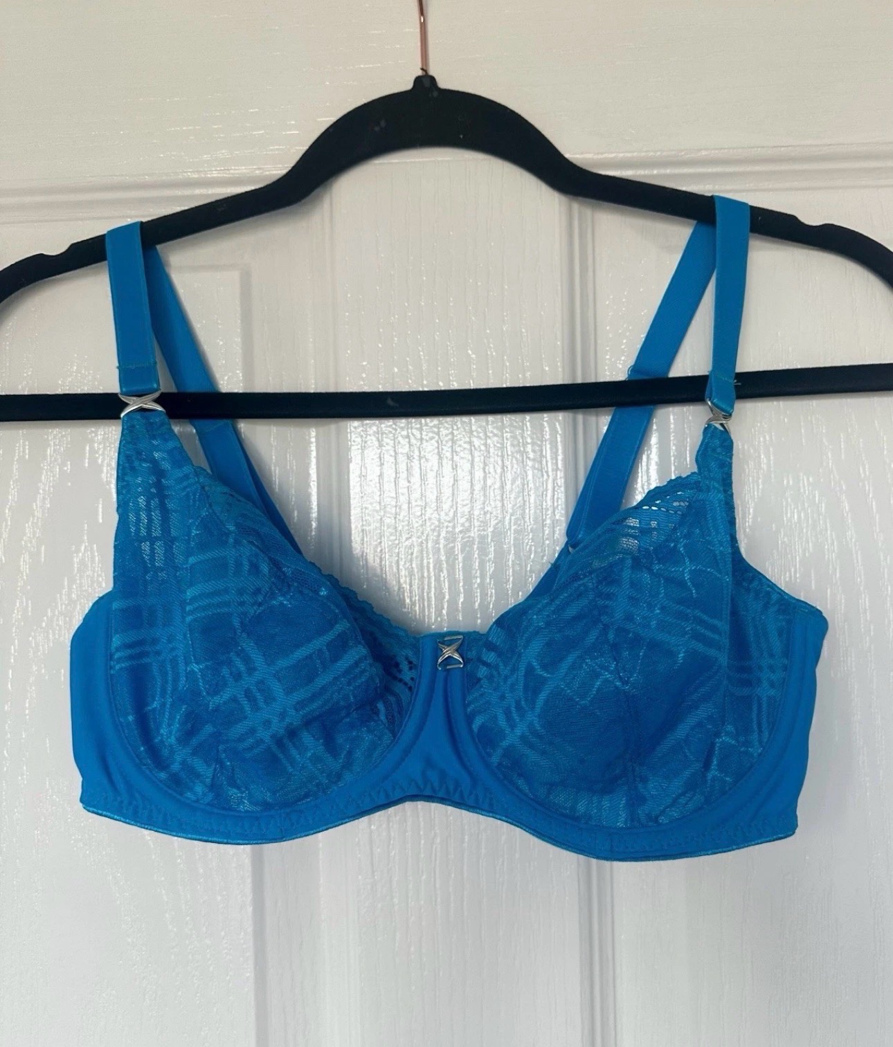 Freya 32DD Electric Blue Lace Underwired Unpadded Bra