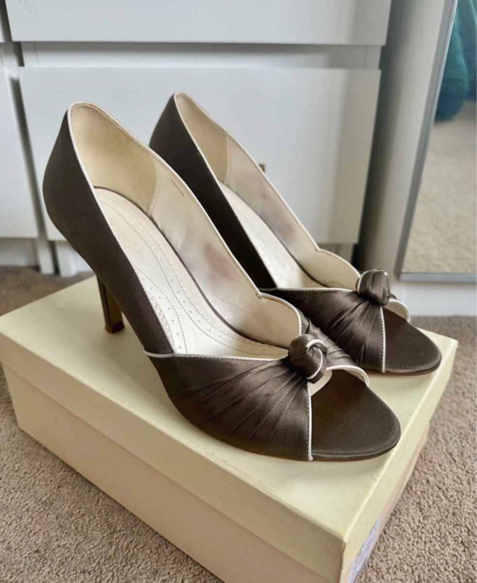 Phase Eight Mink Open-toe Heels
