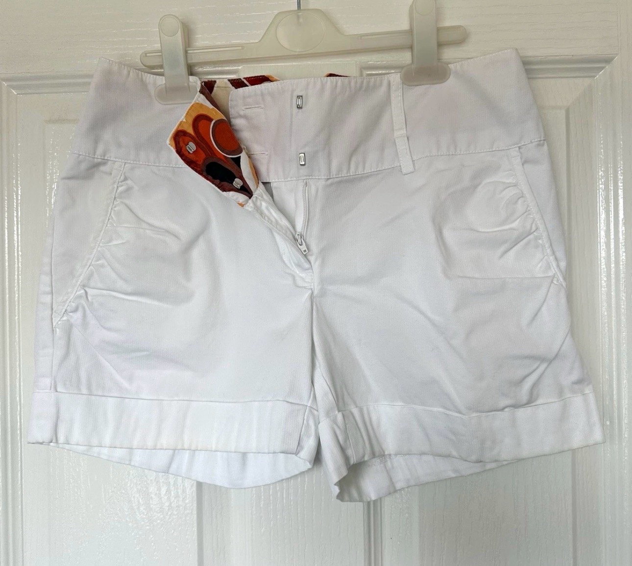 George Vintage Mini Chino White Shorts