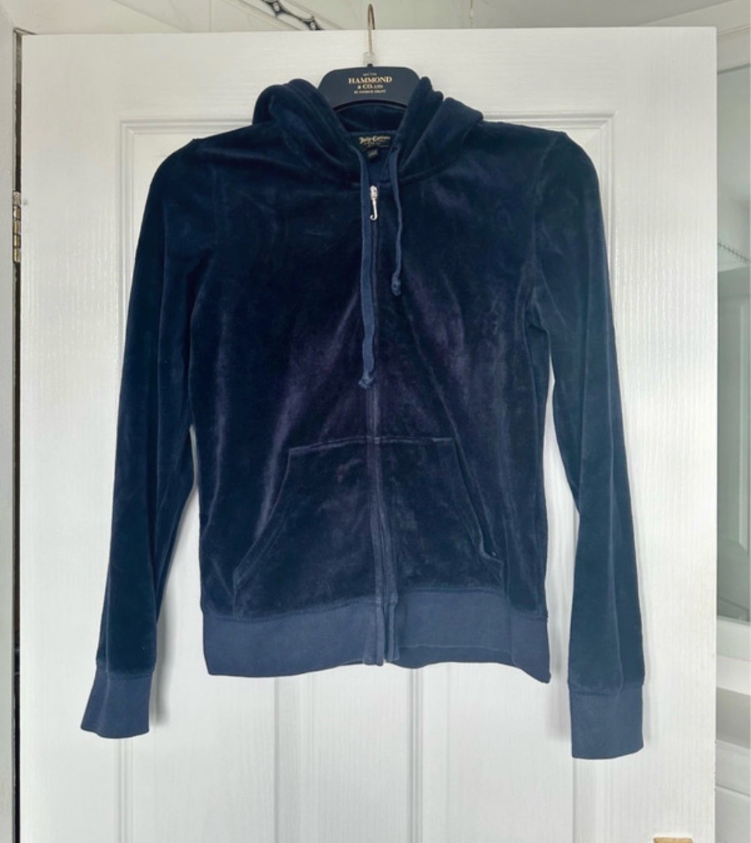 Juicy Couture Navy Velour Zip Hoodie