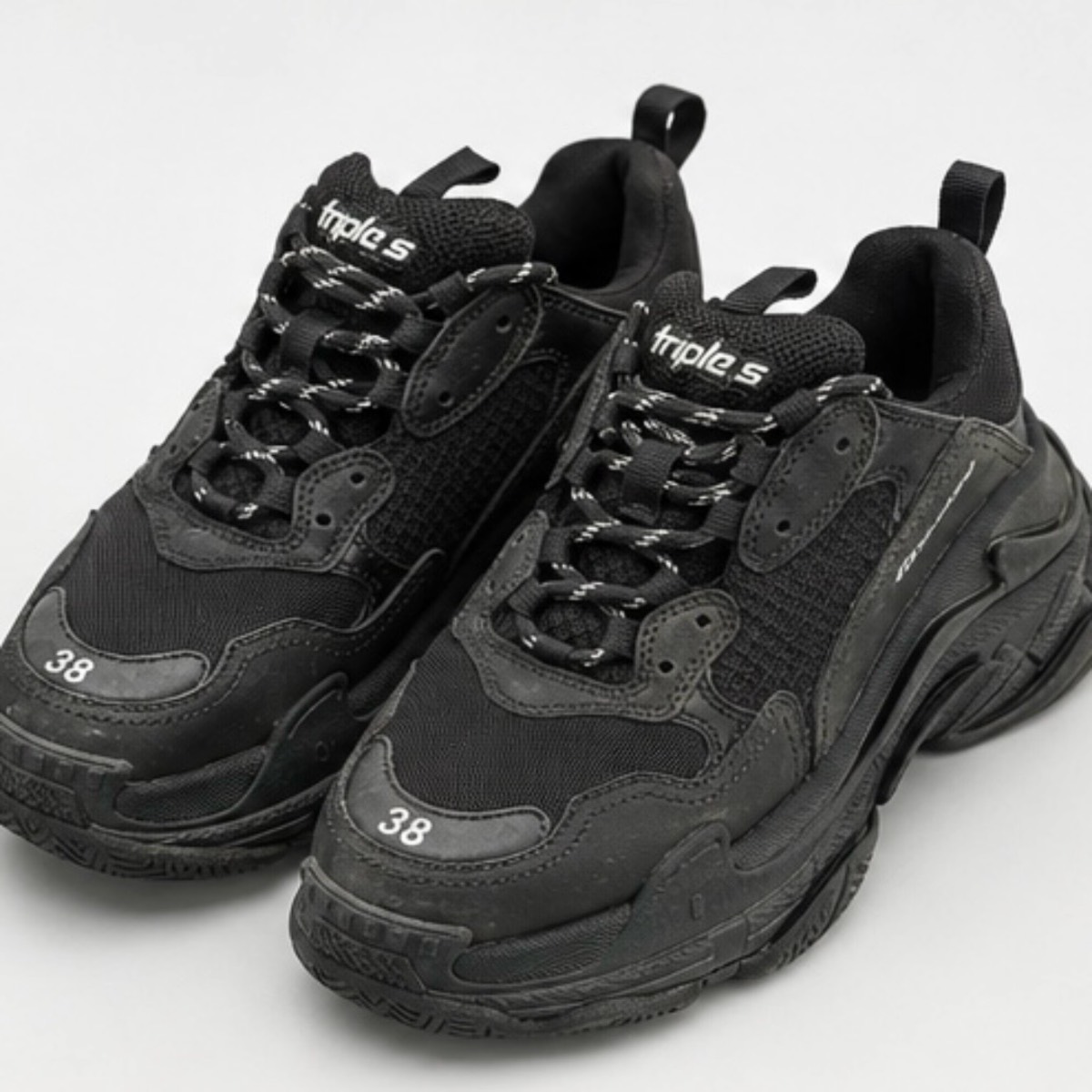 Balenciaga Triple S Trainers – Black – UK 6