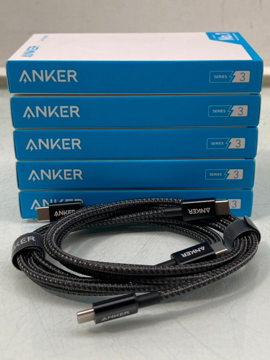Anker USB-C Charger Cable, 2-Pack 60W Type C to C Braided Charging Cable 1m