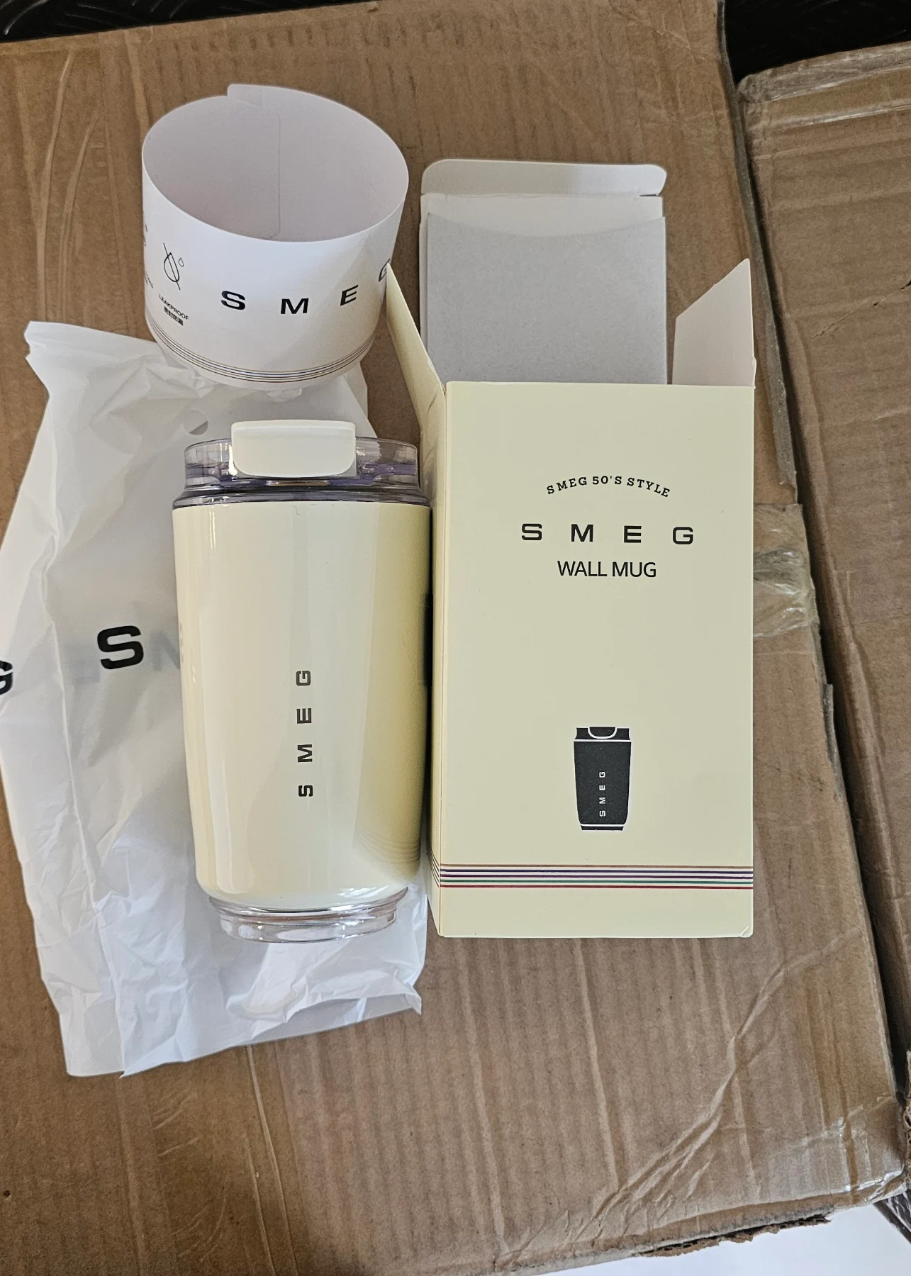 Smeg Travel Mug Brand New Cream
