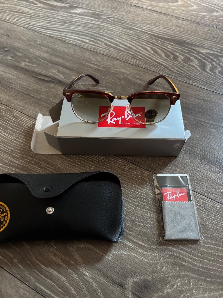 Ray-Ban Sunglasses Brown Clubmaster RB3016