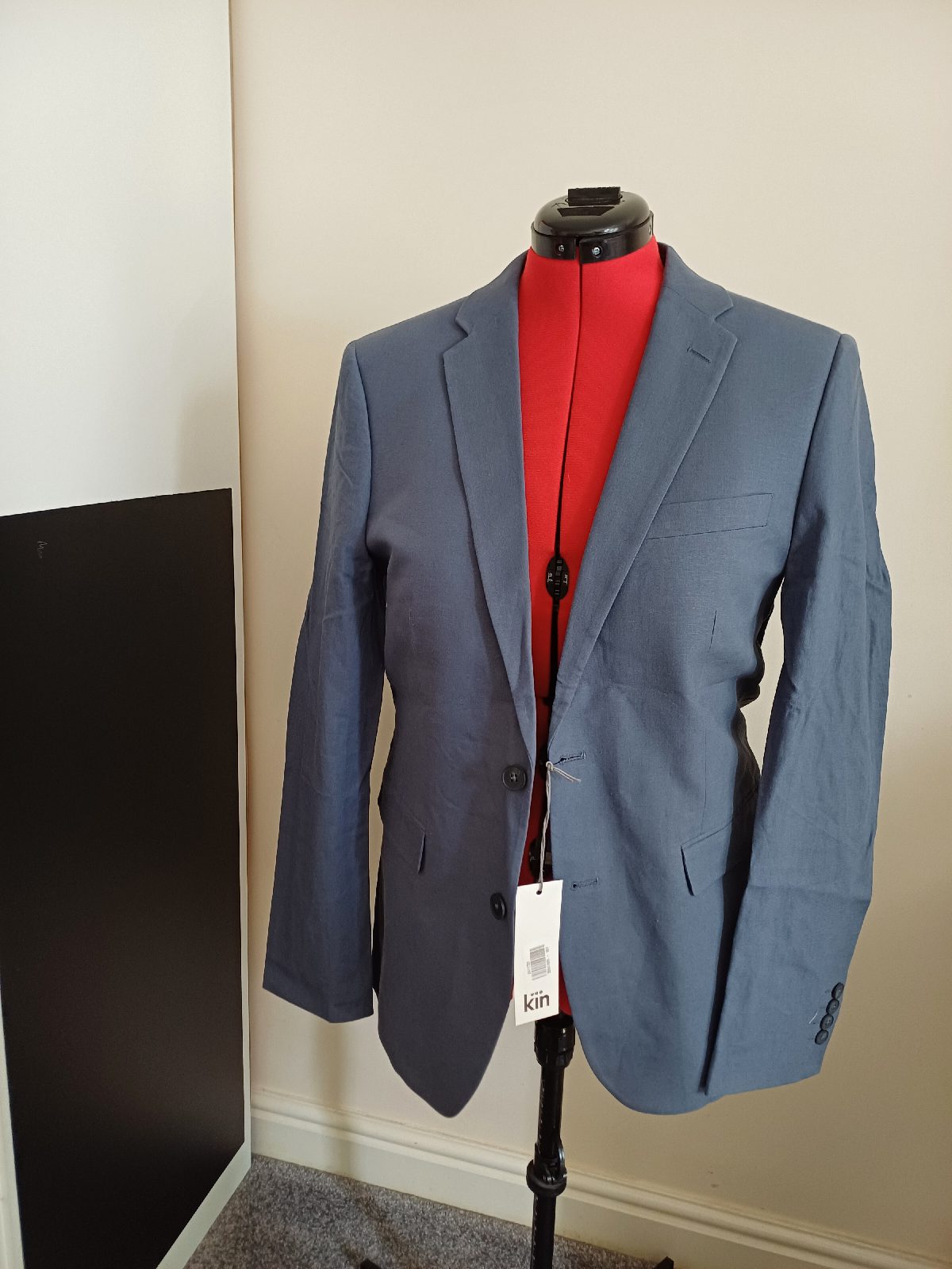 Kin Slim Fit Blue Linen Blend Blazer – UK 40R