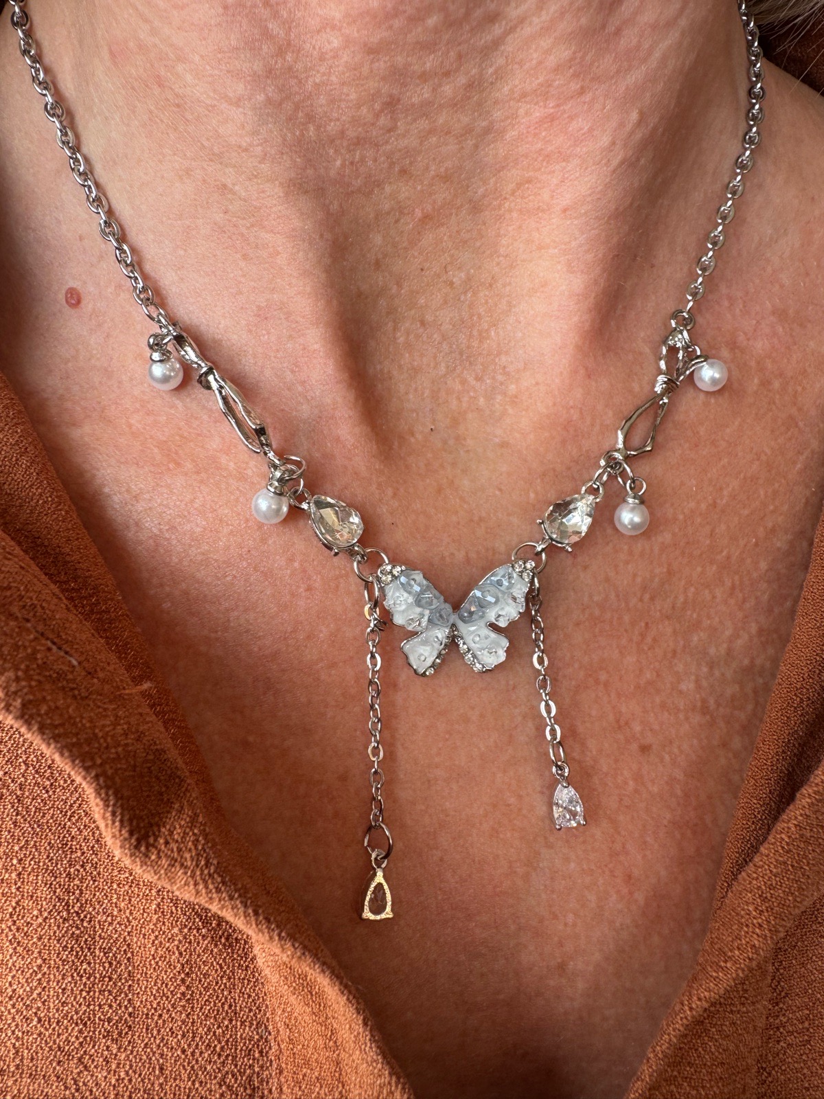 Beautiful necklace with butterfly details