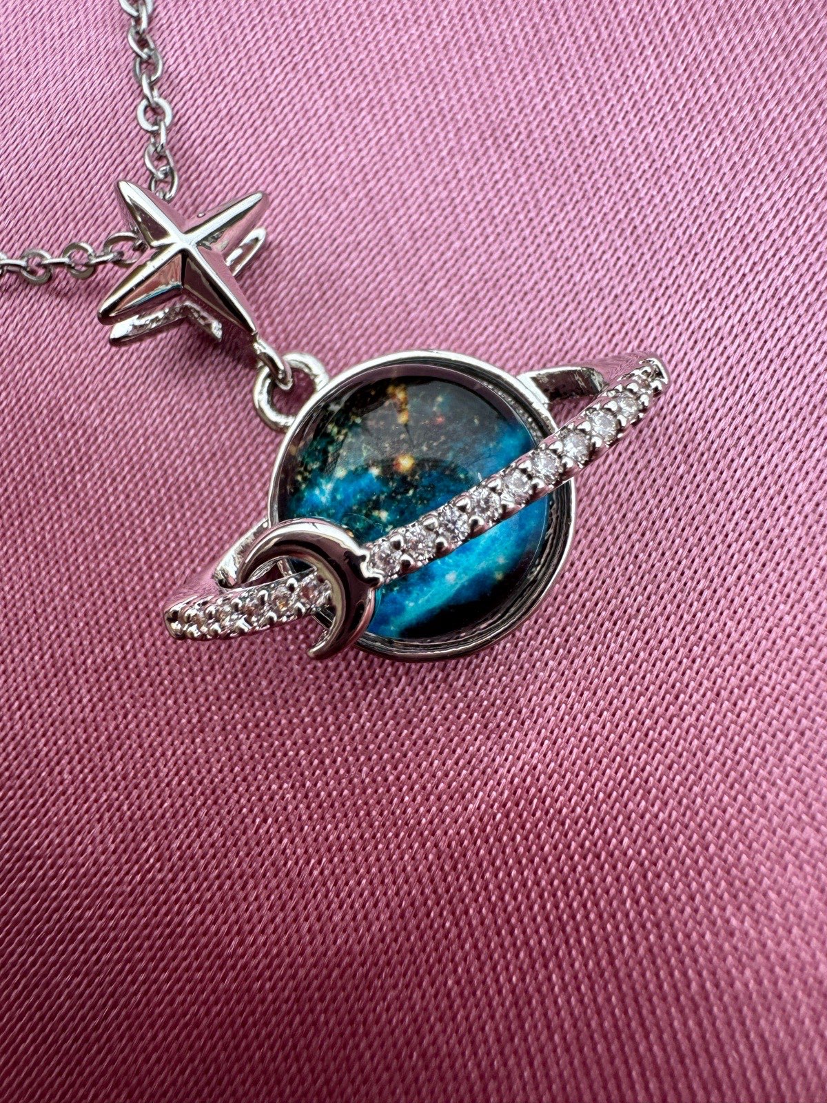 Beautiful necklace with celestial pendant