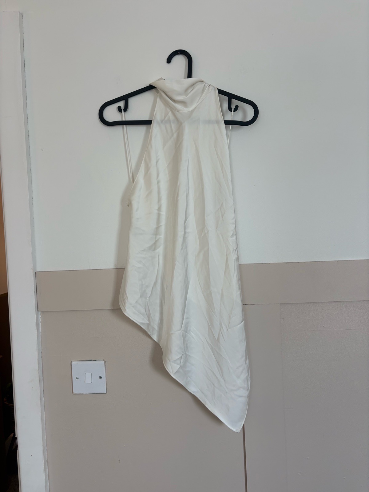 Zara white hater neck top