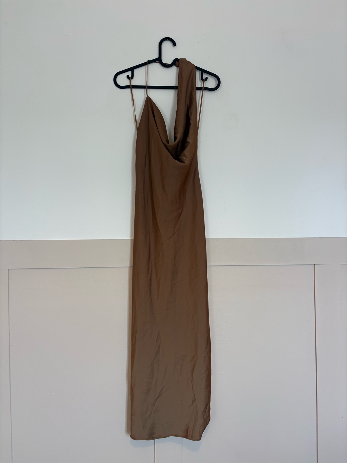 Zara brown halterneck dress