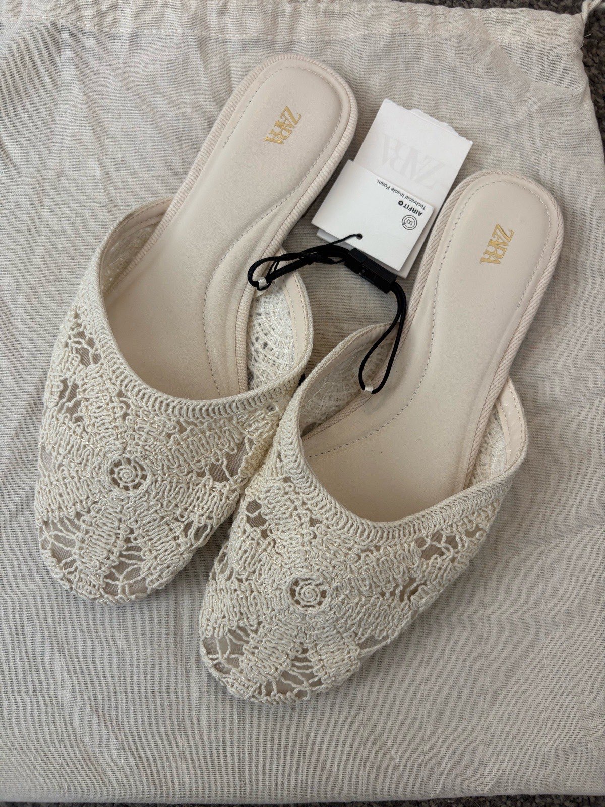 Zara lace mules