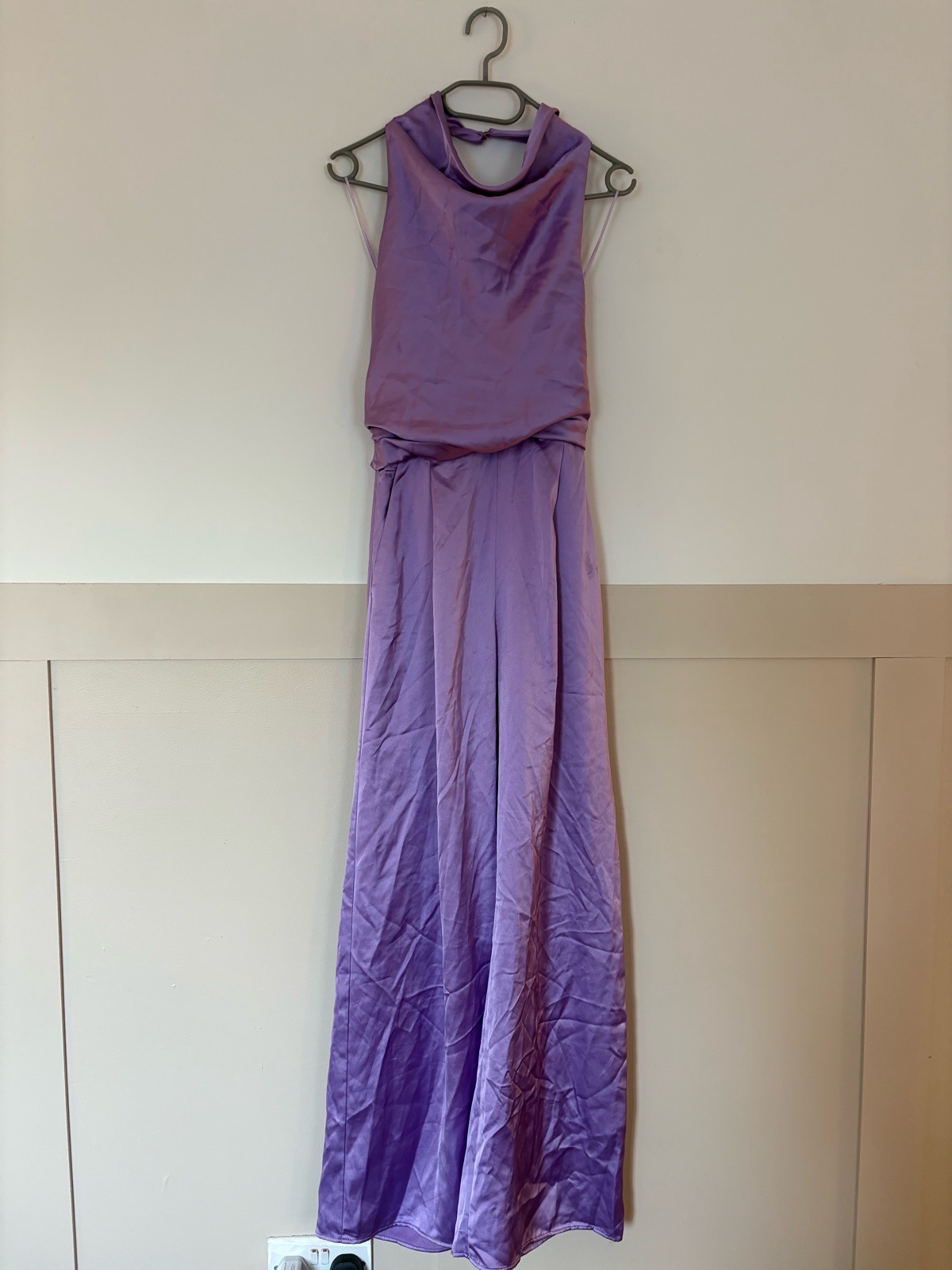 Zara purple halter neck jumpsuit