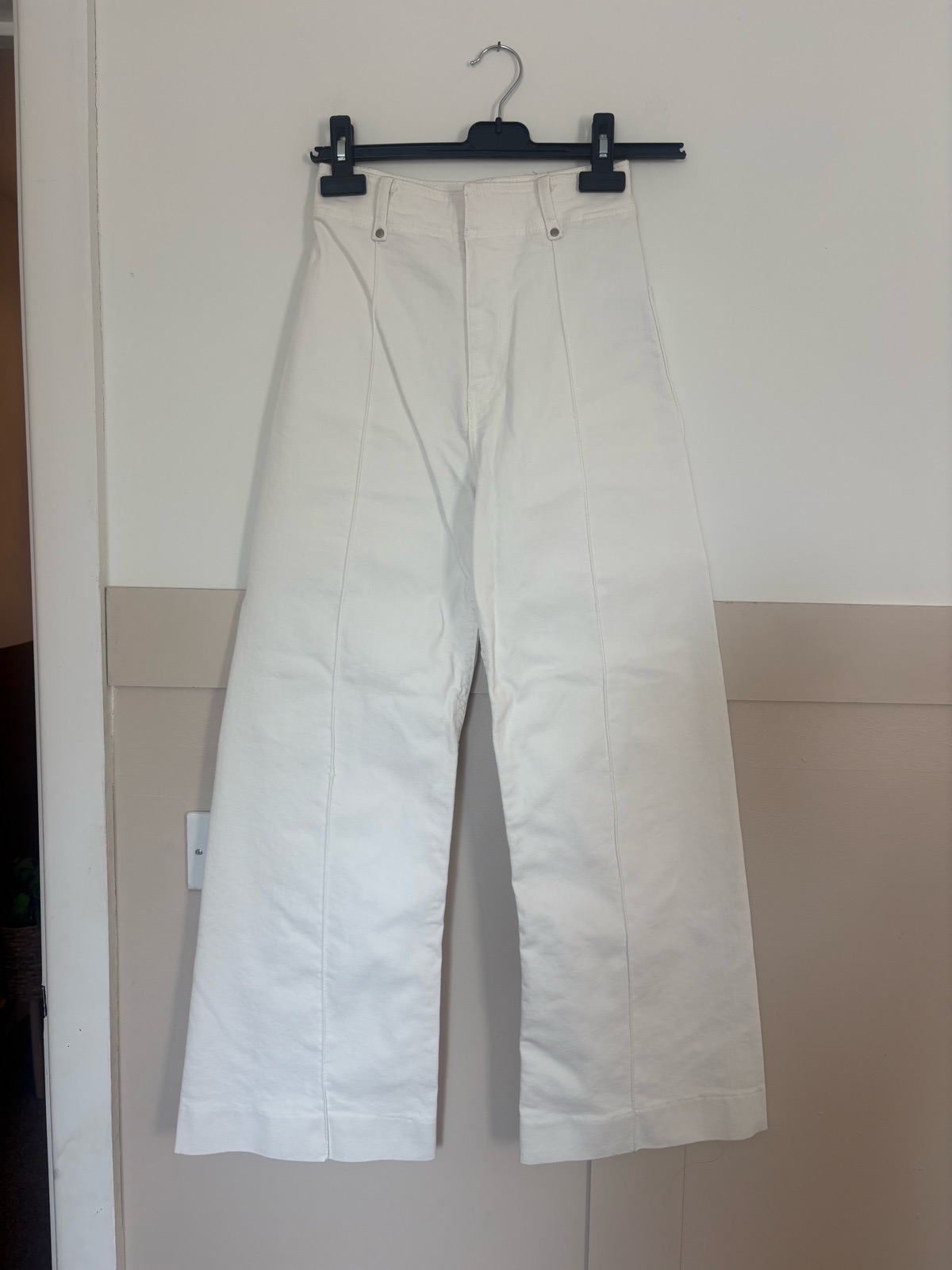 Zara white high waist jeans