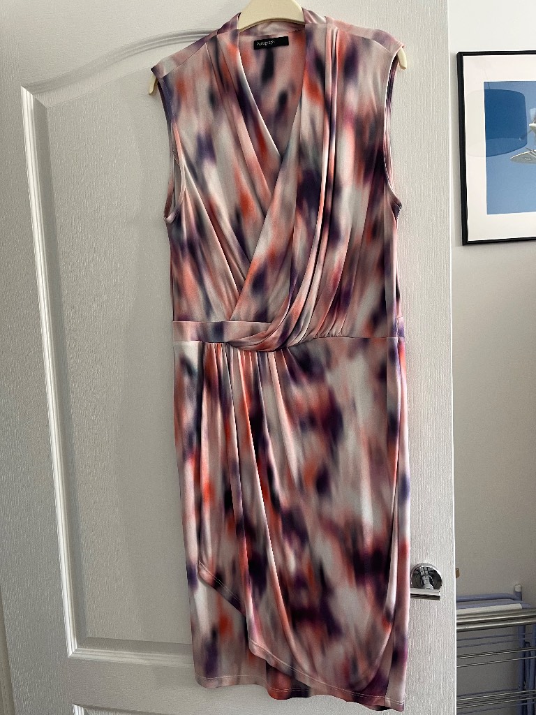 Marks and Spencer Autograph pink mix sleeveless dress women’s size 14