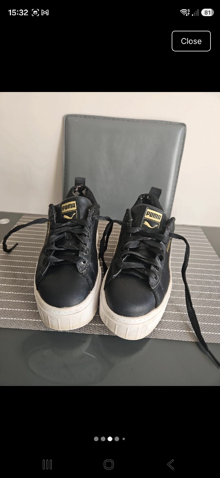 Puma Maize Wild Platform trainers. Black and White Leopard Print