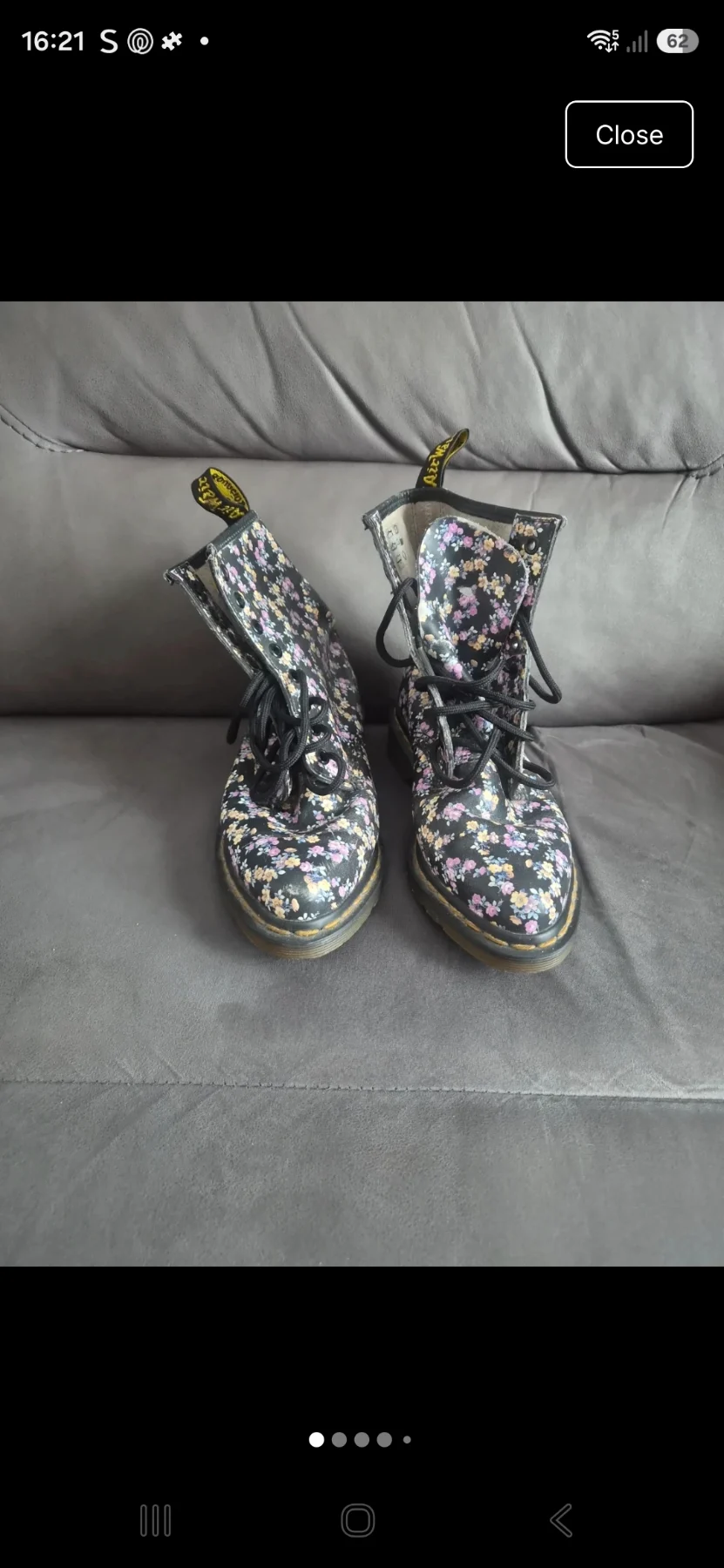 DR Martens 1460 pascal mini tydee floral print boots UK size 4