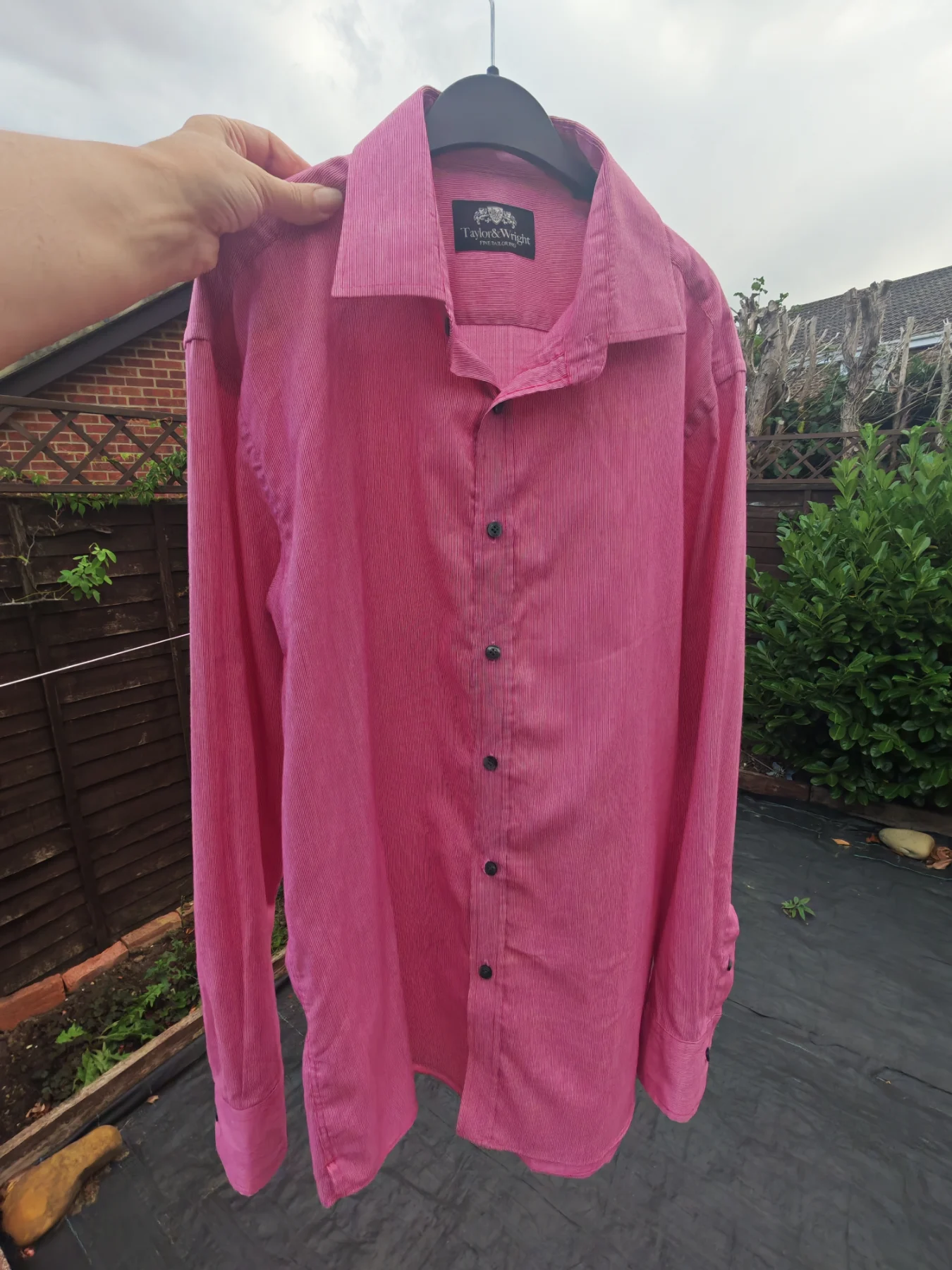 Taylor & Wright Fine Tailoring Pink Striped Shirt