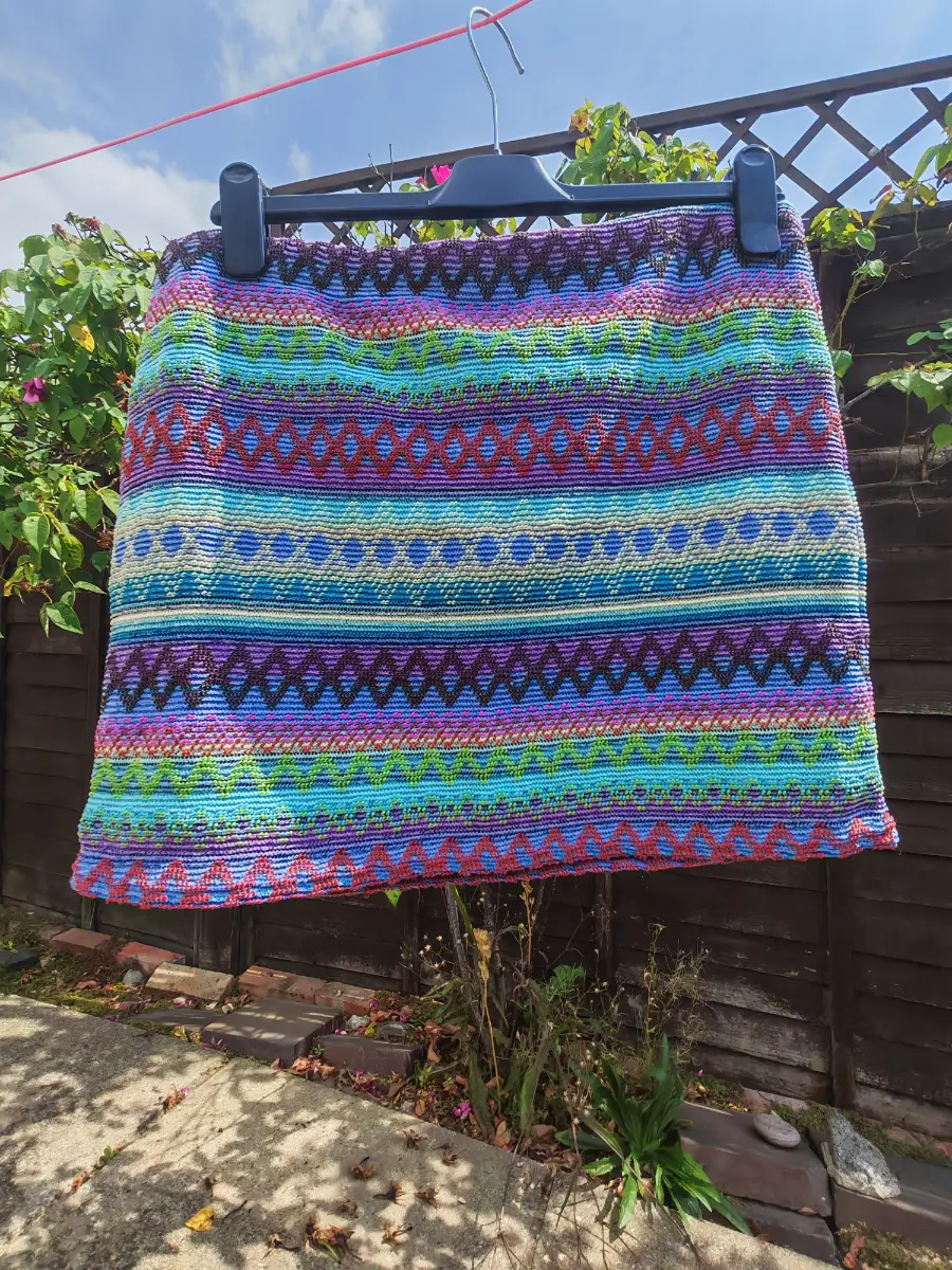 Aeropostale Aztec Pattern Stretch Mini Skirt Multicoloured Boho Festival Knit