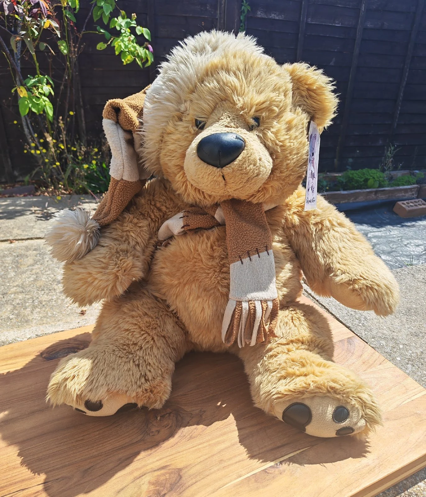 Large Vintage BHS Benjamin Bear Teddy Bear with Hat & Scarf 18"