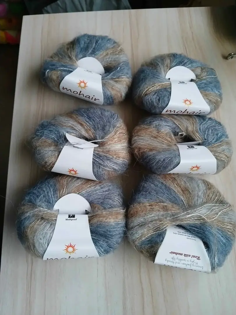 6 x mohair wool yarn