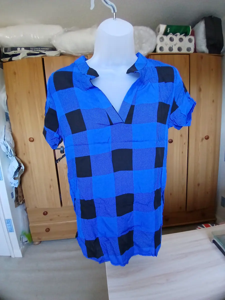 Plaid shirt blue