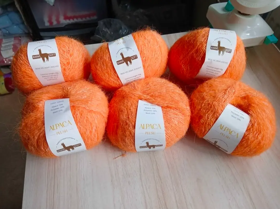 Orange 6 x yarn wool