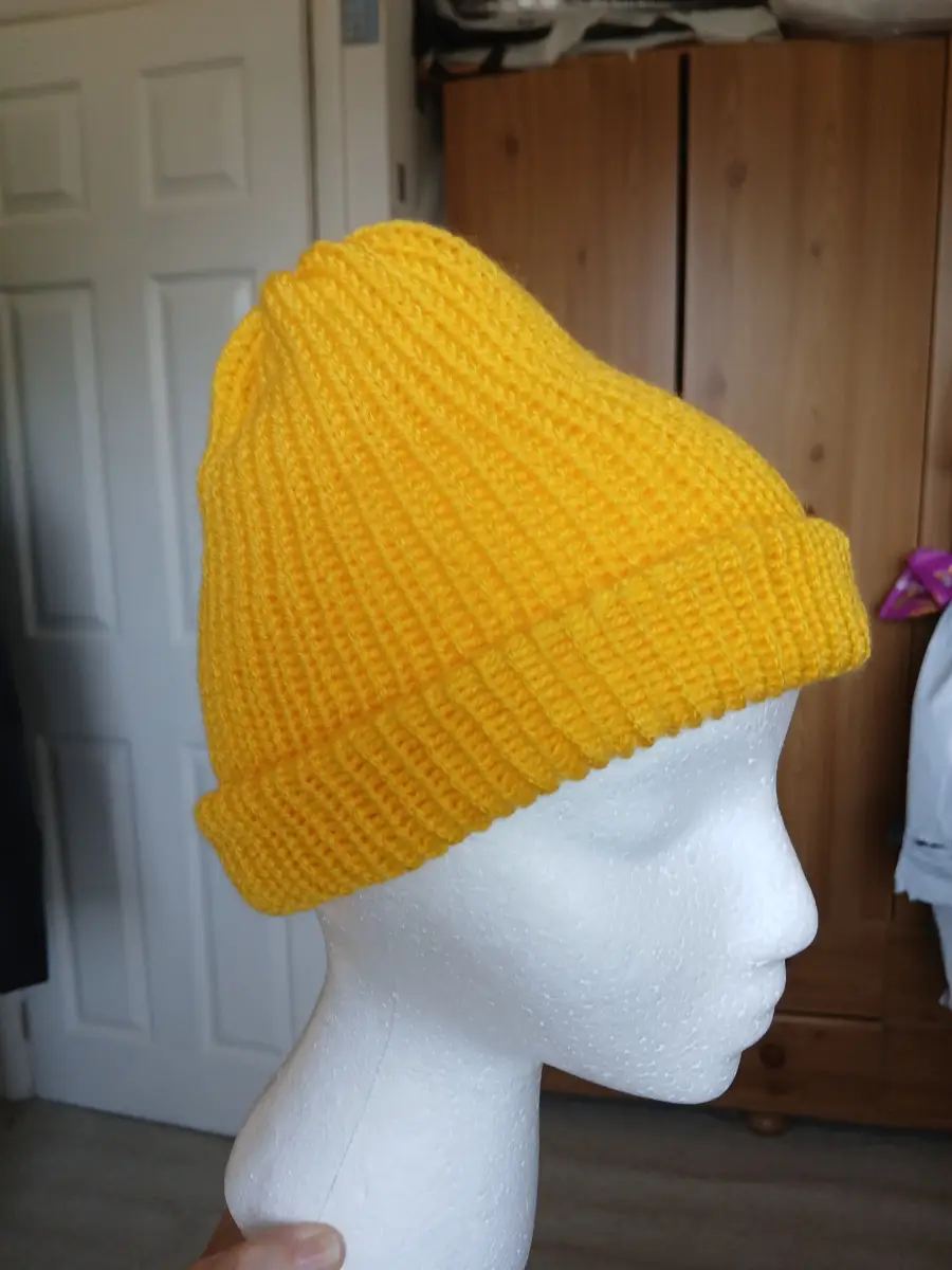beanie hat yellow