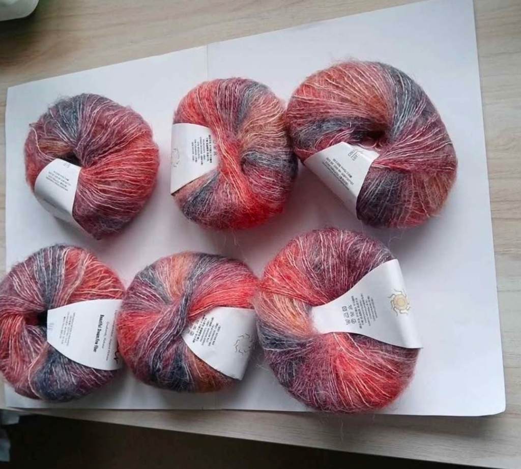 6 x mohair yarn wool