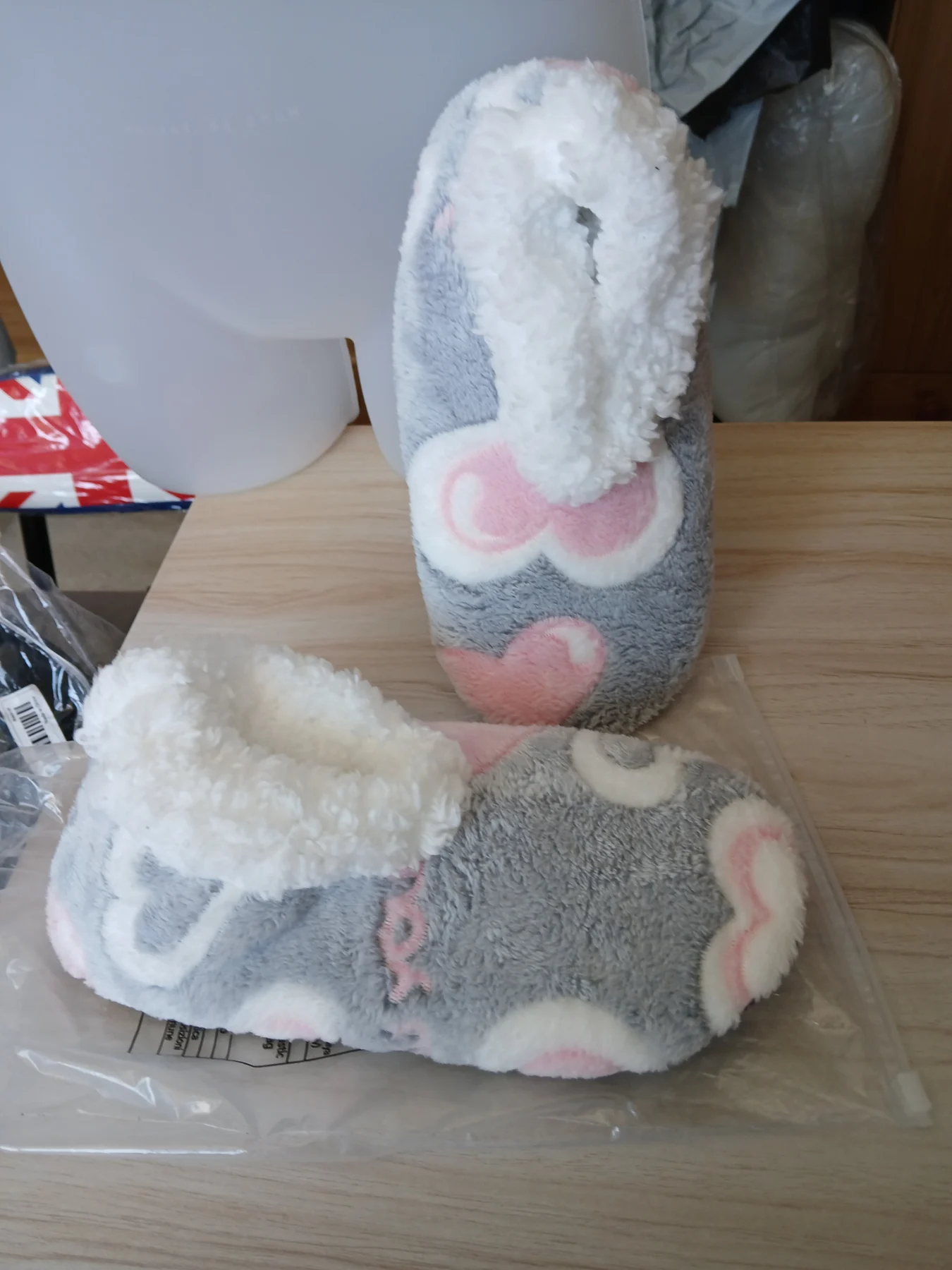 Heart slippers