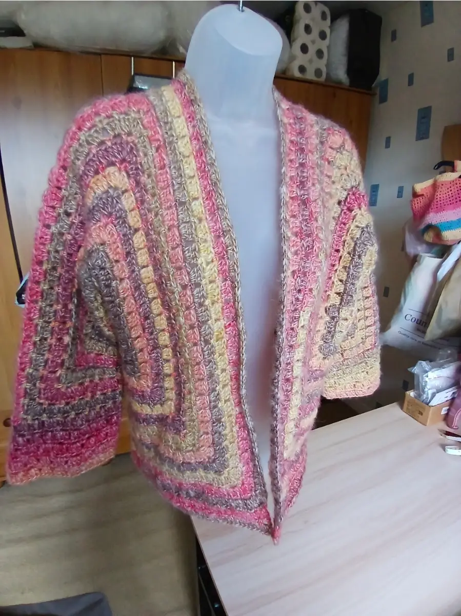 Crochet mohair cardigan