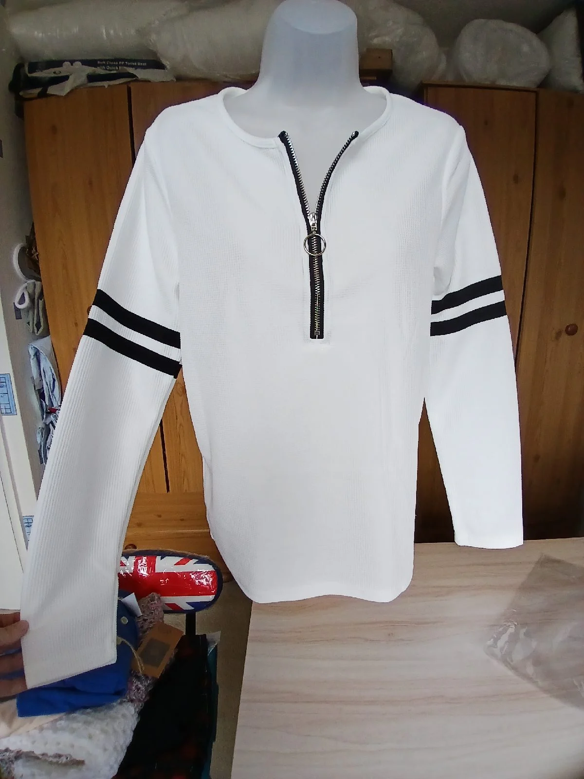 Zip neck top