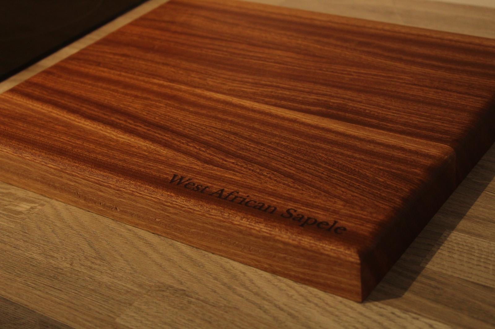 west african sapele chopping board