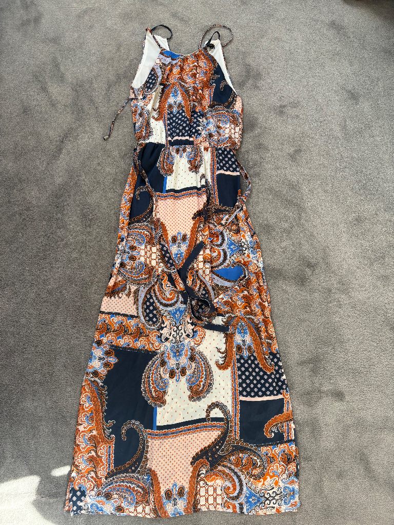 River Island Paisley printed Maxi Dress UK 8