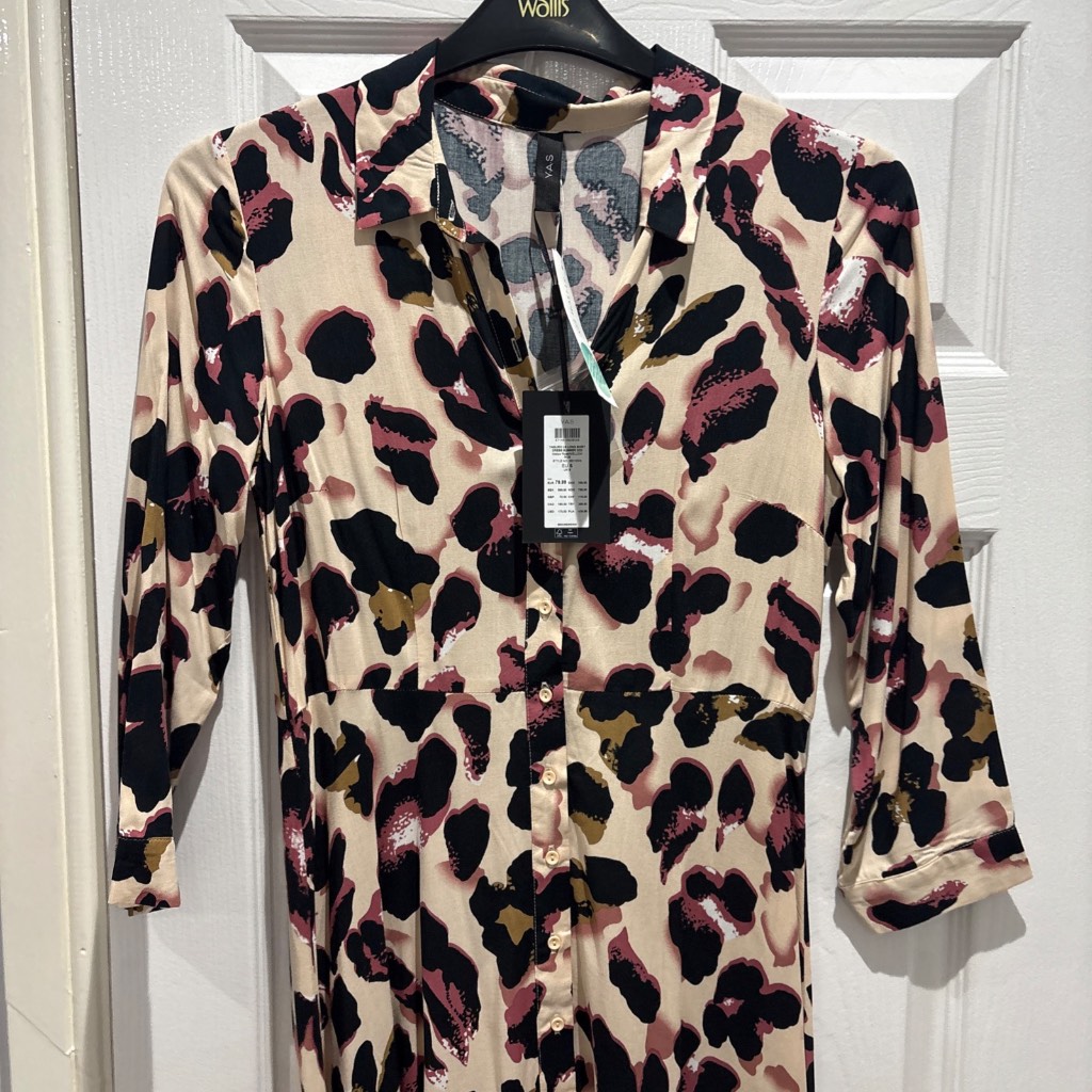 Y.A.S Yassavanna Leopard Animal Print Maxi Shirt Dress