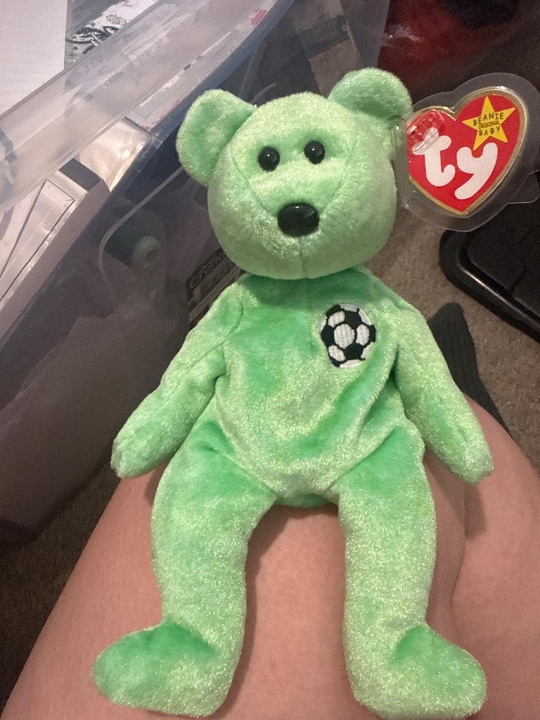 Ty kicks beanie baby