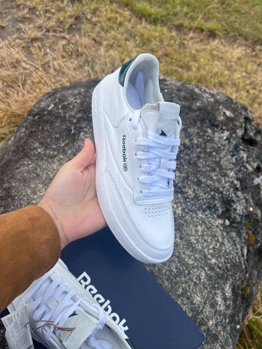 Reebok Club C Clean Trainers White Green UK 5 EU 38 New