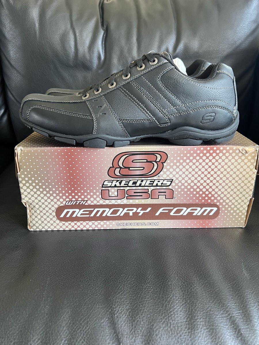 Skechers Lace Casual Trainers Black UK 11 EU46