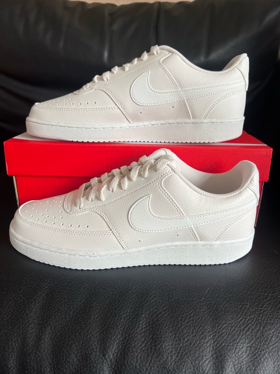 Nike Court Vision Low NN Trainers Phantom Summit White UK 8.5