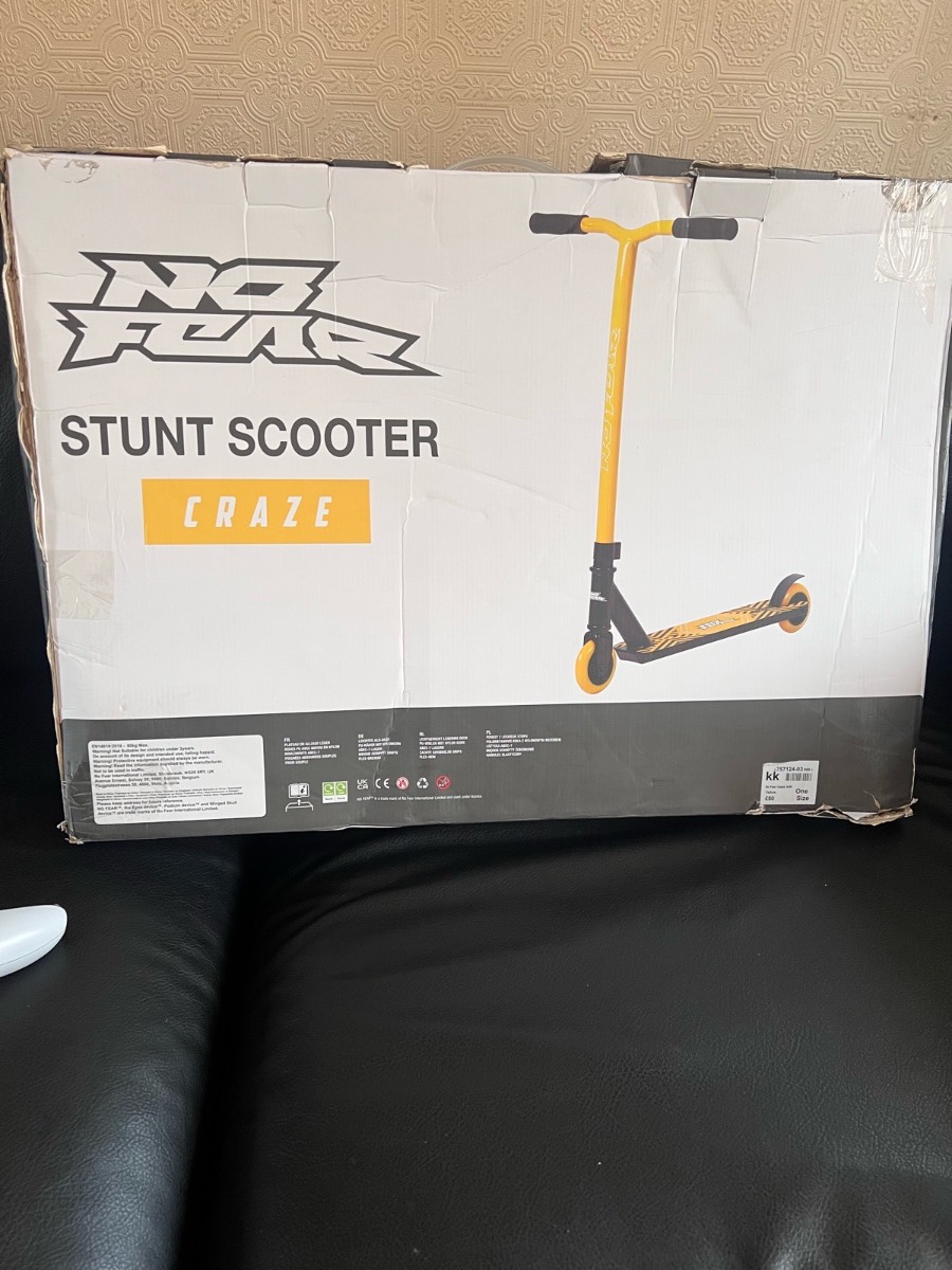 No Fear Craze Stunt Scooter Yellow & Black Brand New