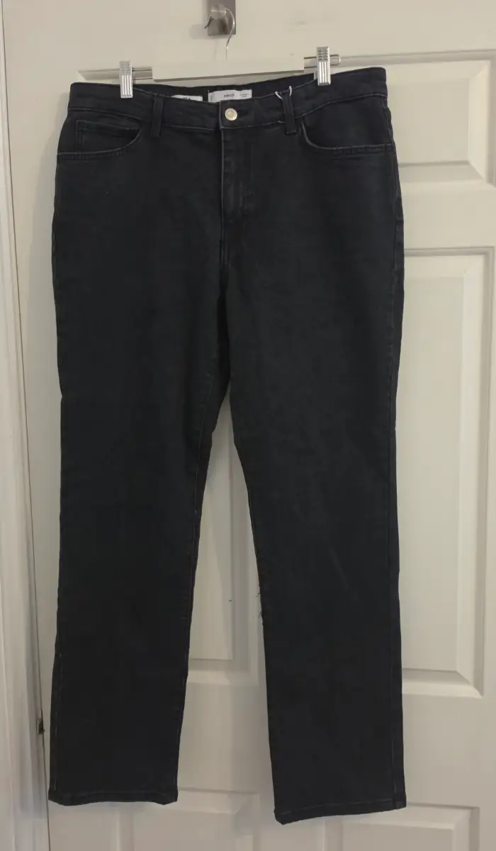 Mango Delia Washed Black Slim Jeans Size 16 BNWT